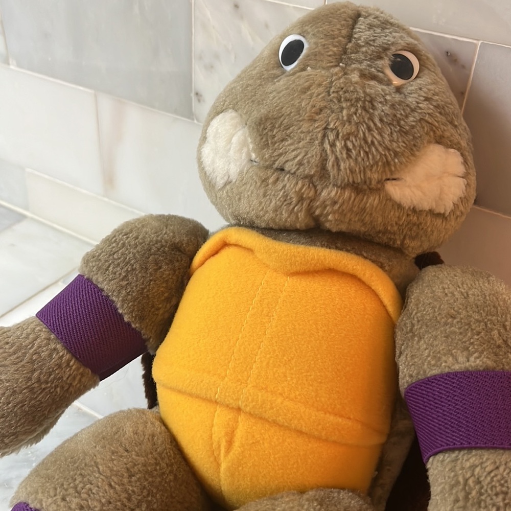 Vintage Playmates 1988 Stuffed Teenage Mutant Ninja Turtle TMNT - Donatello - Picture 2 of 6